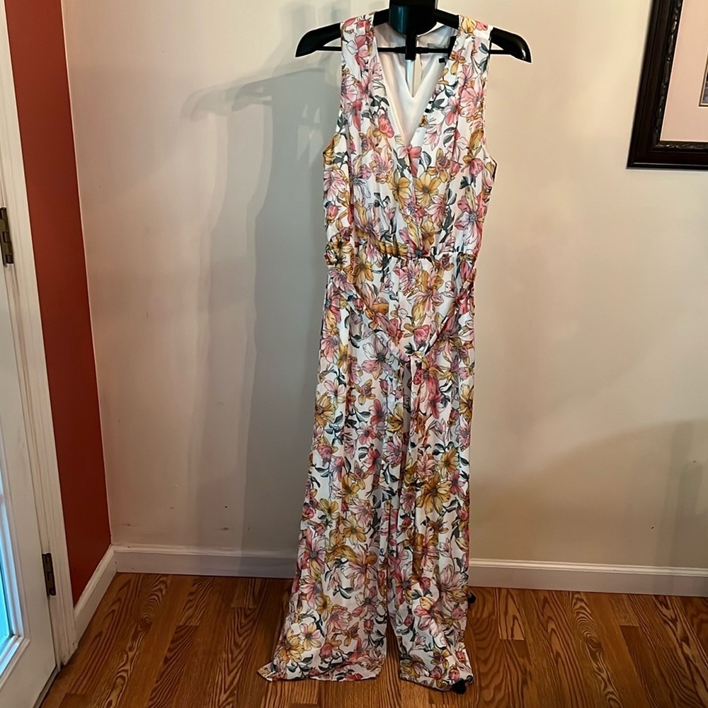 NWT Collective Concepts Pink Floral Jumpsuit